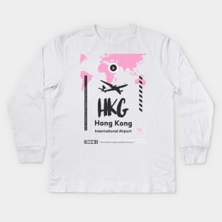 HKG airport Kids Long Sleeve T-Shirt